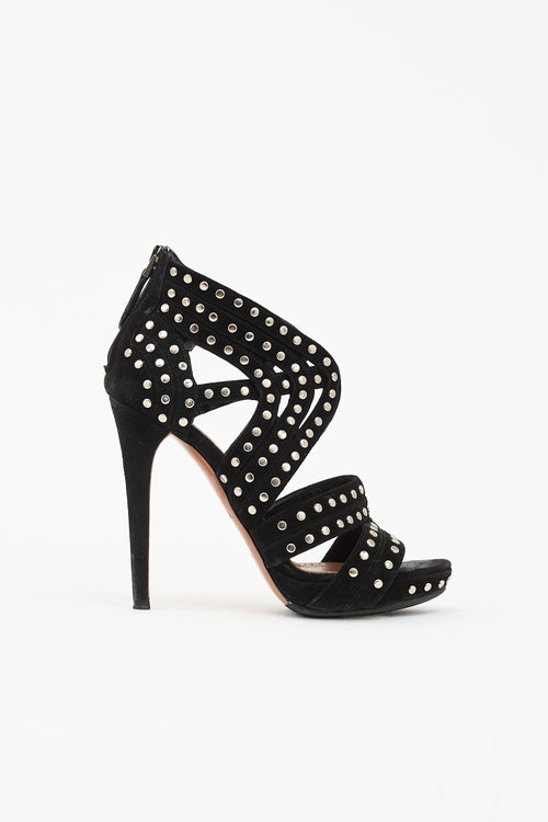 Alaïa Suede Studded Sandal
