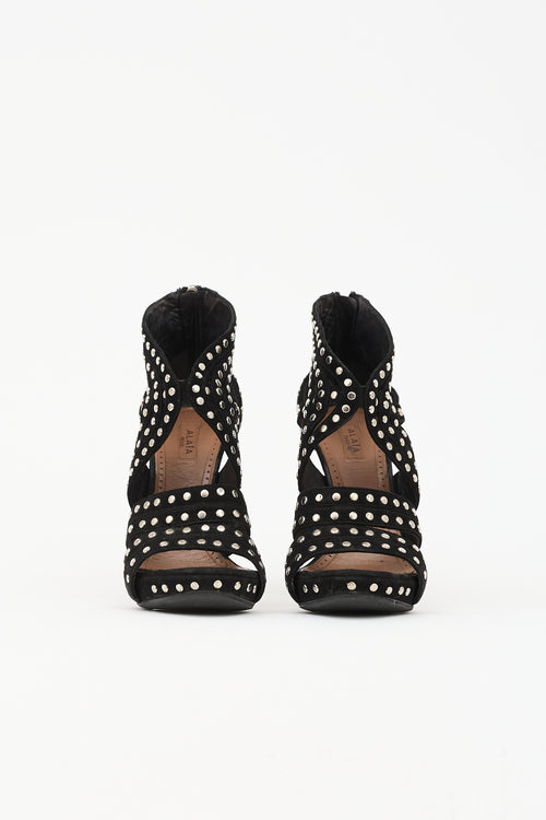 Alaïa Suede Studded Sandal