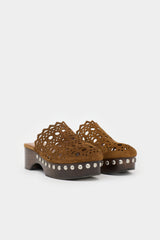 Alaïa Suede Vienne Clog Mule