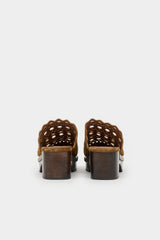 Alaïa Suede Vienne Clog Mule
