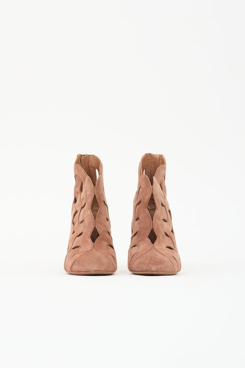Alaïa Suede Cutout Bootie