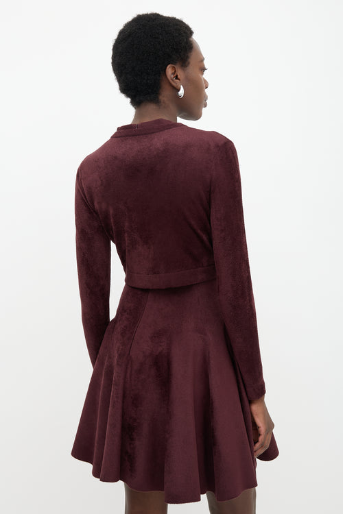 Alaïa Velour Cropped Cardigan