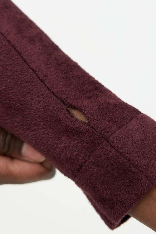 Alaïa Velour Cropped Cardigan