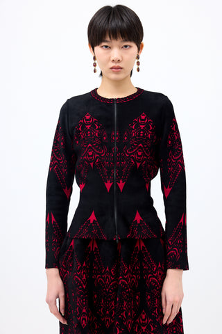 Alaïa Velour Jacquard Jacket