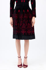 Alaïa Velour Jacquard Skirt