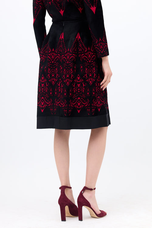 Alaïa Velour Jacquard Skirt