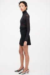 Alaïa Wool Asymmetric Waist Skirt