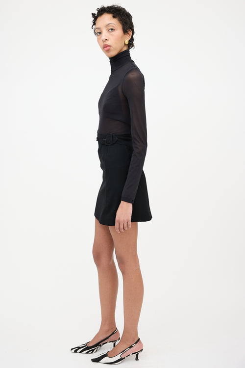 Alaïa Wool Asymmetric Waist Skirt