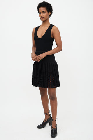 Alaïa Wool Flared Skirt