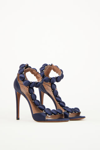 Alaïa Navy La Bombe Heeled Sandal