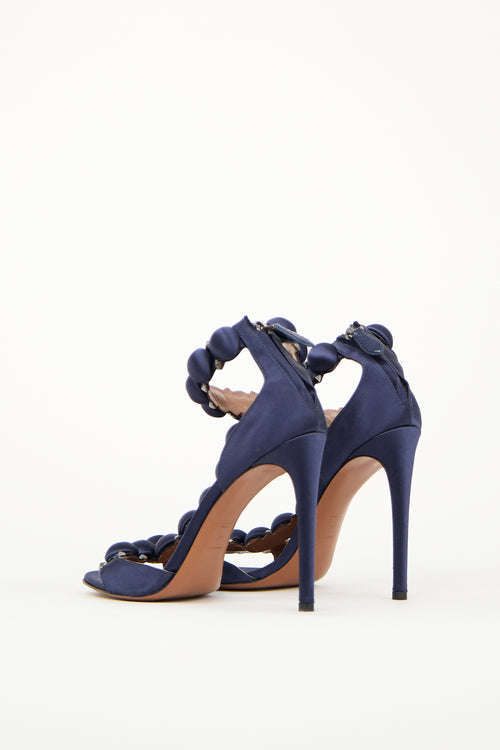 Alaïa Navy La Bombe Heeled Sandal