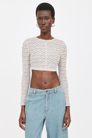 Alaïa Knit Cropped Cardigan