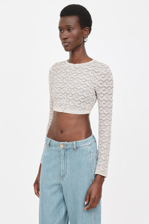 Alaïa Knit Cropped Cardigan