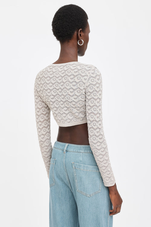Alaïa Knit Cropped Cardigan