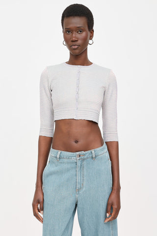 Alaïa Iridescent Cropped Cardigan