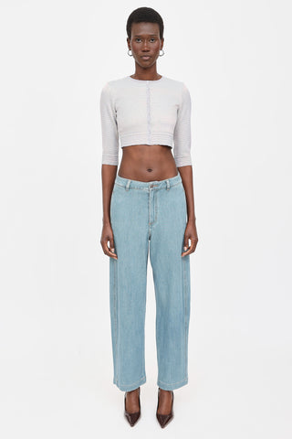 Alaïa Iridescent Cropped Cardigan