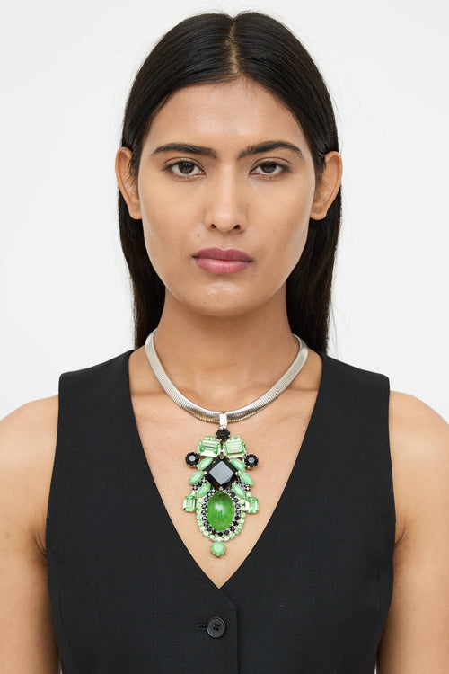 Alan Anderson Crystal Chainlink Necklace