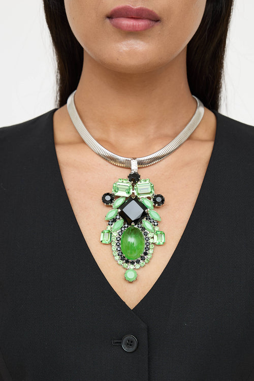 Alan Anderson Crystal Chainlink Necklace