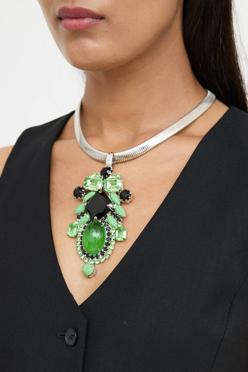 Alan Anderson Crystal Chainlink Necklace