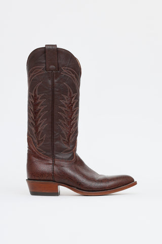 Alberta Boot Co. Embossed Western Boot