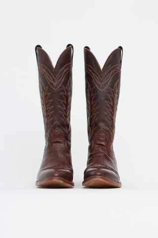 Alberta Boot Co. Embossed Western Boot