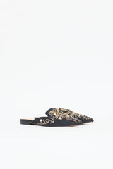 Alberta Ferretti Grosgrain Embellished Mule