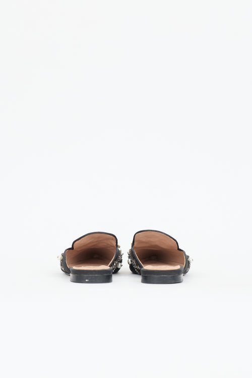 Alberta Ferretti Grosgrain Embellished Mule