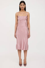 Alberta Ferretti Silk Panelled Pleated Dress