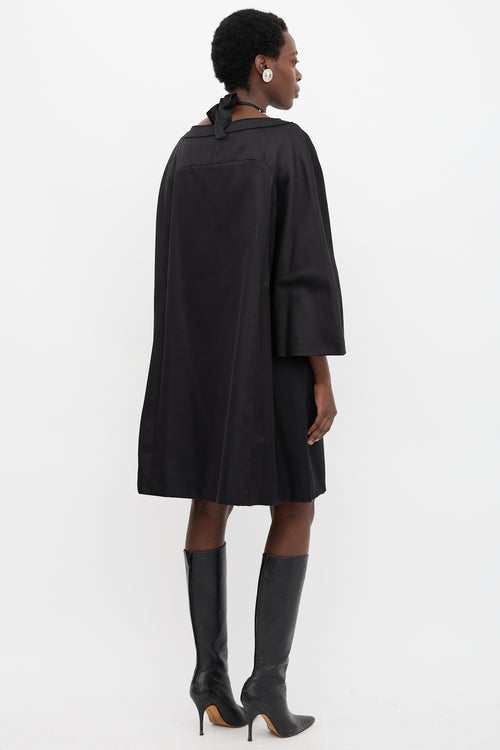 Alberta Ferretti Wool & Silk Tie Coat