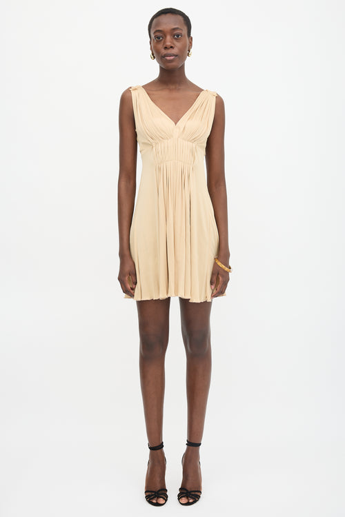 Alberta Ferretti Jersey Pleated Dress