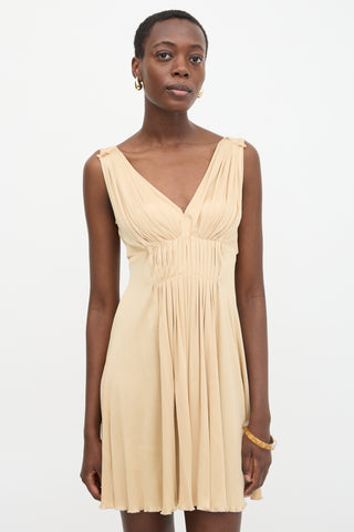 Alberta Ferretti Jersey Pleated Dress