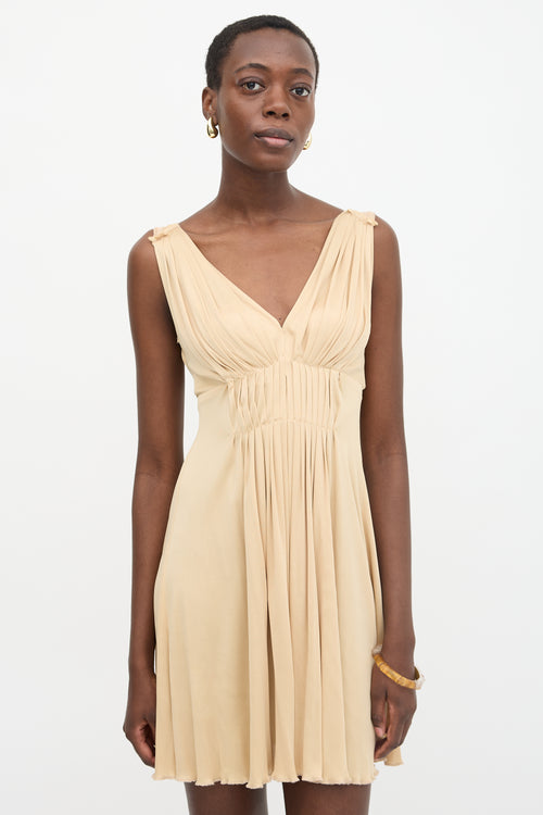 Alberta Ferretti Jersey Pleated Dress
