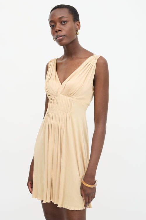 Alberta Ferretti Jersey Pleated Dress