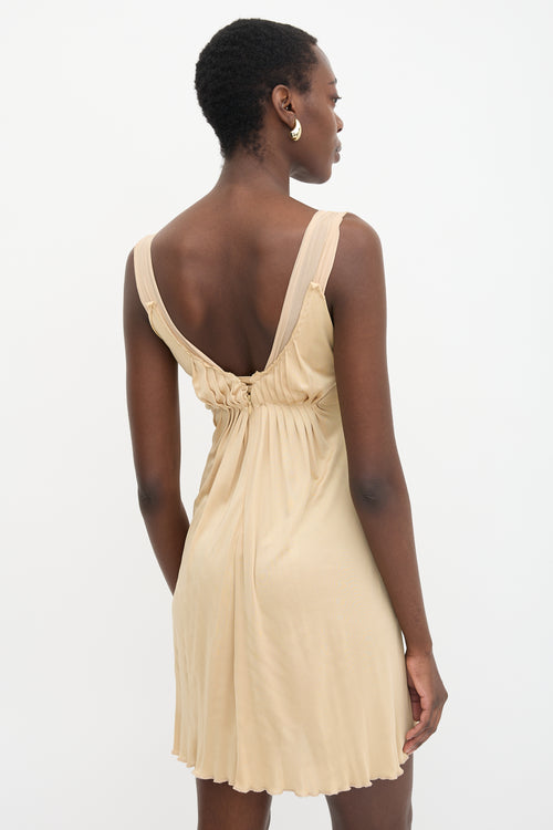 Alberta Ferretti Jersey Pleated Dress