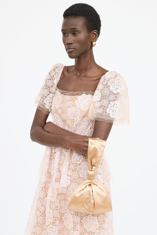 Alberta Ferretti Satin Bucket Bag