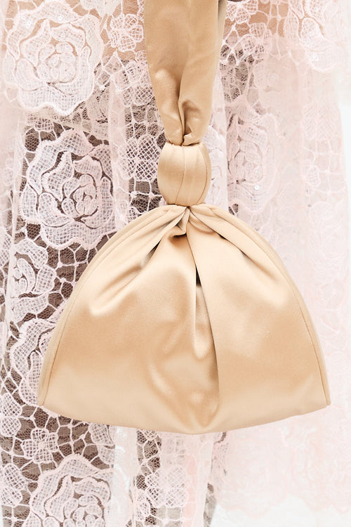 Alberta Ferretti Satin Bucket Bag