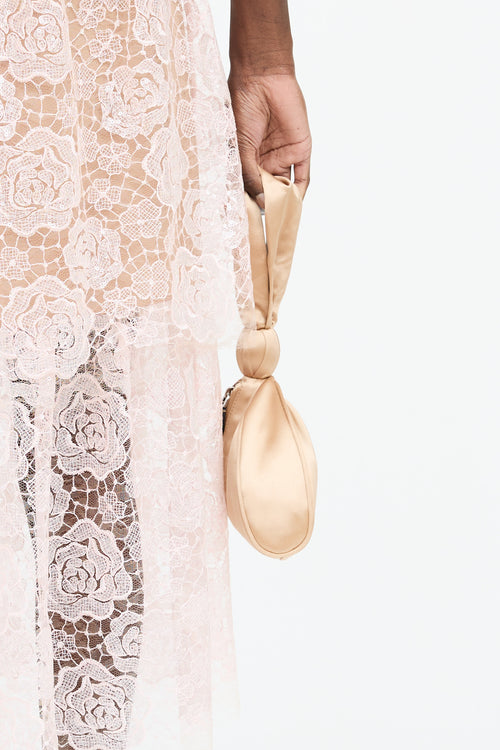 Alberta Ferretti Satin Bucket Bag