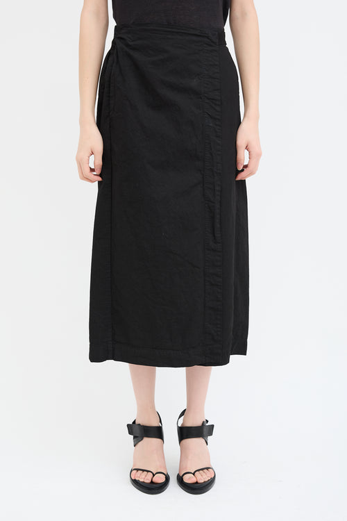 Album Di Famiglia Black Wrap Midi Skirt