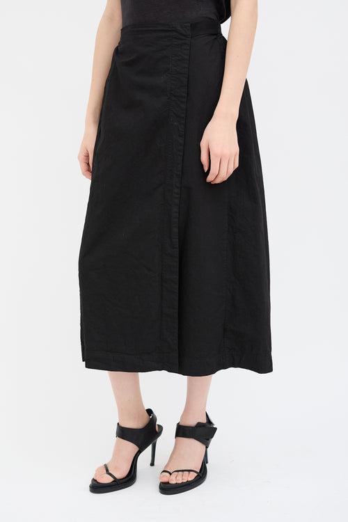 Album Di Famiglia Black Wrap Midi Skirt