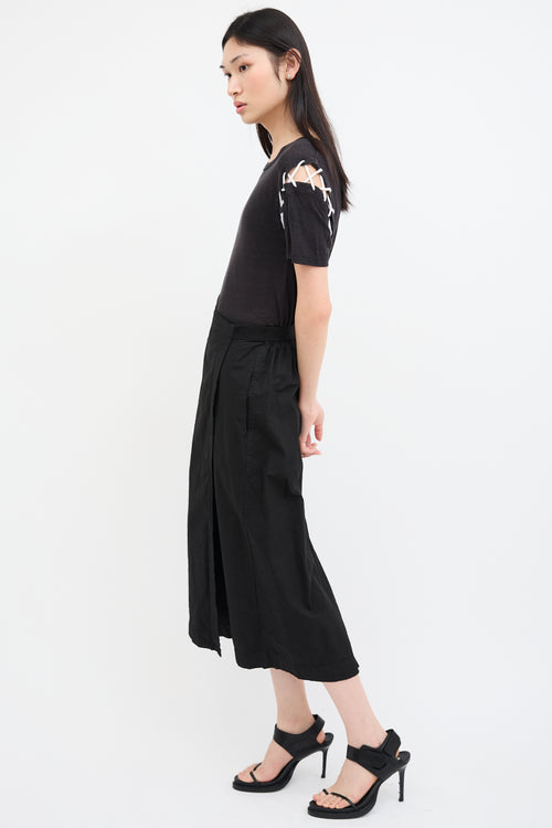 Album Di Famiglia Black Wrap Midi Skirt