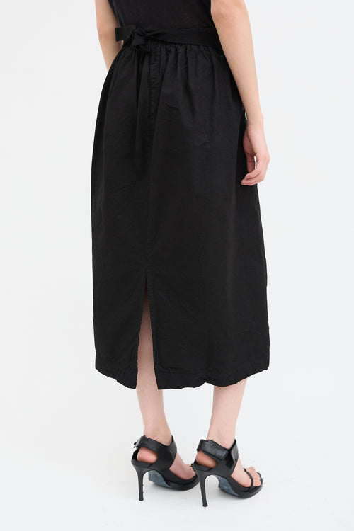 Album Di Famiglia Black Wrap Midi Skirt