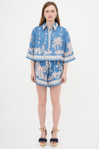 Alemais Linen Printed Co-Ord Set