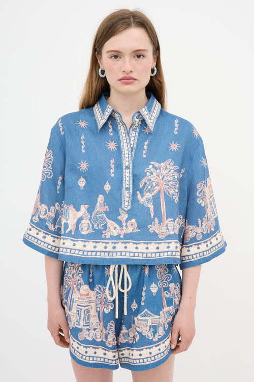 Alemais Linen Printed Co-Ord Set