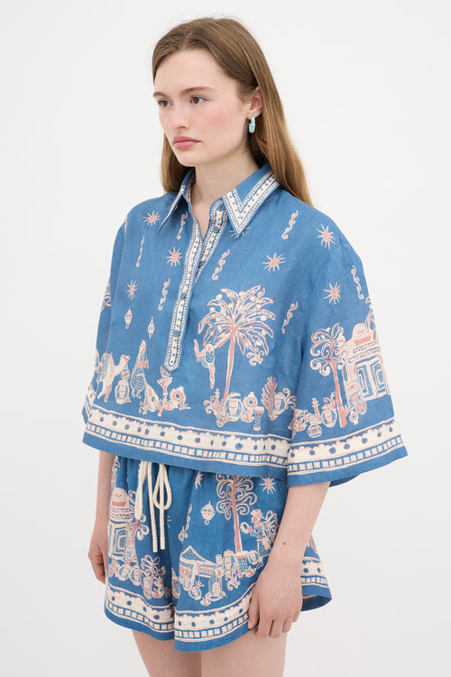 Alemais Linen Printed Co-Ord Set