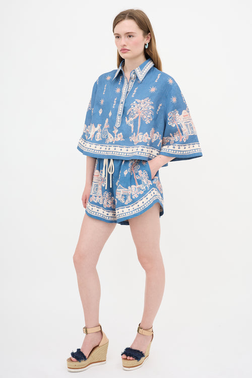 Alemais Linen Printed Co-Ord Set