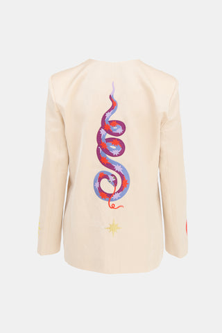 Alémais Embroidered Lou Open Blazer