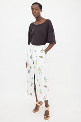 Alemais Flax Embroidered Skirt
