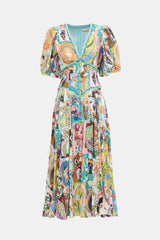 Alemais Linen Evergreen Dress
