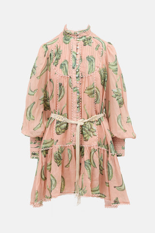 Alemais Semi Sheer Bananarama Dress