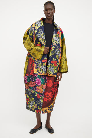 Alembika Floral Jacquard Oversized  Jacket
